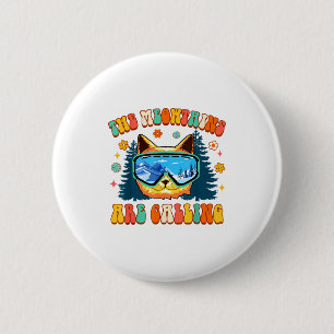 Bergskifahren Liebhaber Snowboard die Meowtains si Button