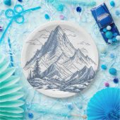 Bergskizzen Pappteller (Party)
