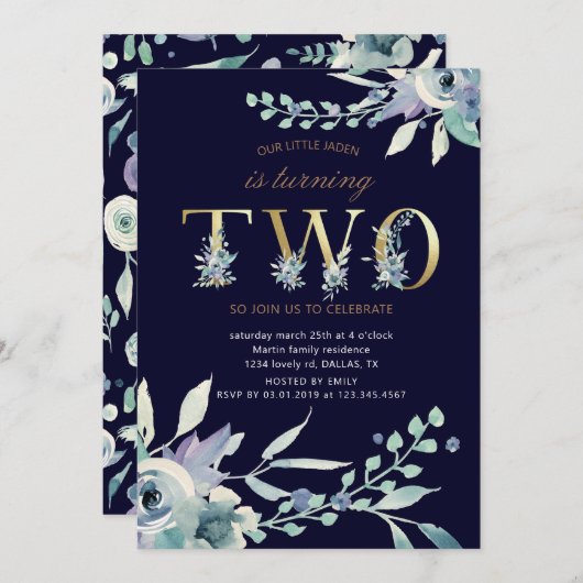 Bergsommer Blumengold 2. Geburtstag (Vorne/Hinten)