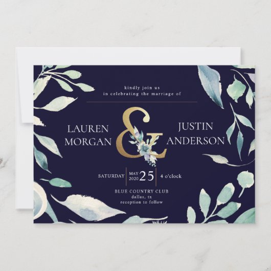 Bergsommer Blumengold Ampere und Hochzeit Einladung (Vorderseite)