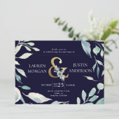 Bergsommer Blumengold Ampere und Hochzeit Einladung (Stehend Vorderseite)