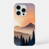 Bergsonneaufgang iPhone Hülle (Rückseite)