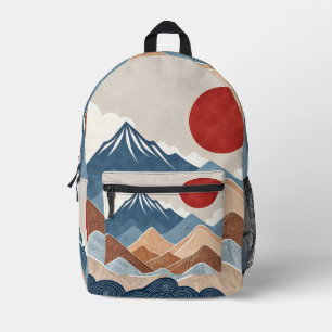 Bergsonnenuntergangs-Schönheit Bedruckter Rucksack