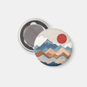 Bergsonnenuntergangs-Schönheit Magnet (Vorderseite/Rückseite)