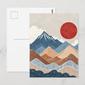 Bergsonnenuntergangs-Schönheit Postkarte (Vorne/Hinten)