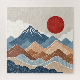 Bergsonnenuntergangs-Schönheit Puzzle