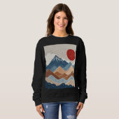 Bergsonnenuntergangs-Schönheit Sweatshirt (Vorne ganz)