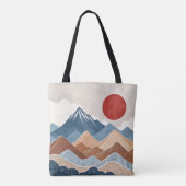 Bergsonnenuntergangs-Schönheit Tasche (Rückseite)