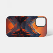 Bergsonnenuntergangsreflexion Feuerorange Himmel  iPhone Hülle (Rückseite (Horizontal))