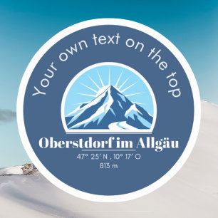 Bergsouvenirdekor Oberstdorf Aufkleber