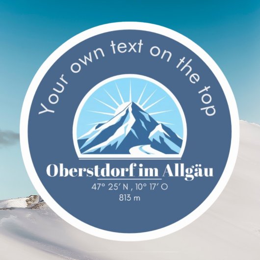 Bergsouvenirdekor Oberstdorf Aufkleber