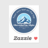 Bergsouvenirdekor Oberstdorf Aufkleber (Blatt)