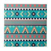 Bergspitze-geometrisches Stammes- Muster Fliese (Vorderseite)