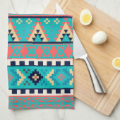 Bergspitze-geometrisches Stammes- Muster Geschirrtuch (Viertel Falte)