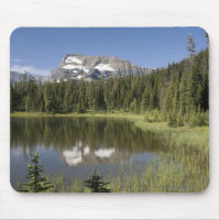 Bergspitze reflektiert in einem See