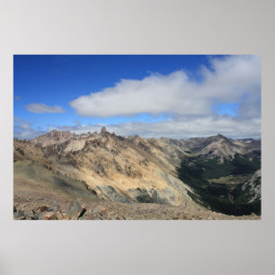 Bergspitzen der Anden Range, Patagonien Poster