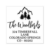 Bergspitzen & Spruces Rustikale Familie oder Hochz Permastempel (Design)