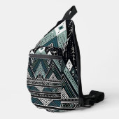 Bergspitzen Tribal Geometric Crossbody Bag (Rechte Ecke)
