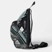 Bergspitzen Tribal Geometric Crossbody Bag (Rechts)