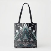 Bergspitzen Tribal Geometric Tote Bag Tasche (Vorderseite)