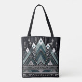 Bergspitzen Tribal Geometric Tote Bag Tasche (Rückseite)