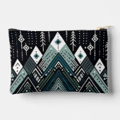 Bergspitzen Tribal Geometric Zubehörtasche (Rückseite)