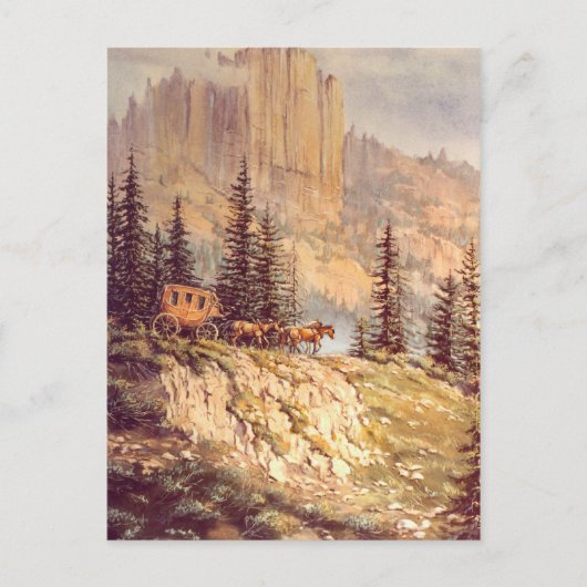 BERGSTAGECOACH VON SHARON SHARPE POSTKARTE (Vorderseite)