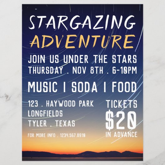 Bergstars, Planetarium-Eventwerbung Flyer (Vorne)