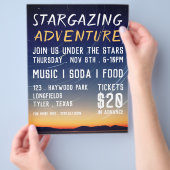 Bergstars, Planetarium-Eventwerbung Flyer (Hand)