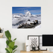 Bergstation Matterhorn und Gornergraf Poster (Heimbüro)