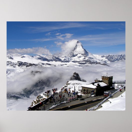 Bergstation Matterhorn und Gornergraf Poster (Vorne)