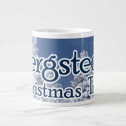 Bergstedts Weihnachtsbaum-Tasse Jumbo-Tasse (Vorderseite)