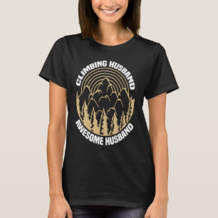 Bergsteigen Felsenklettern Kletterer Ehemann T-Shirt
