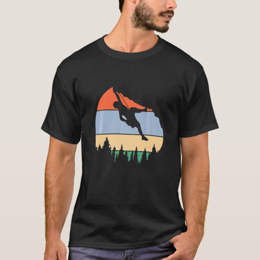 Bergsteigen im Retro T-Shirt (Vorderseite)