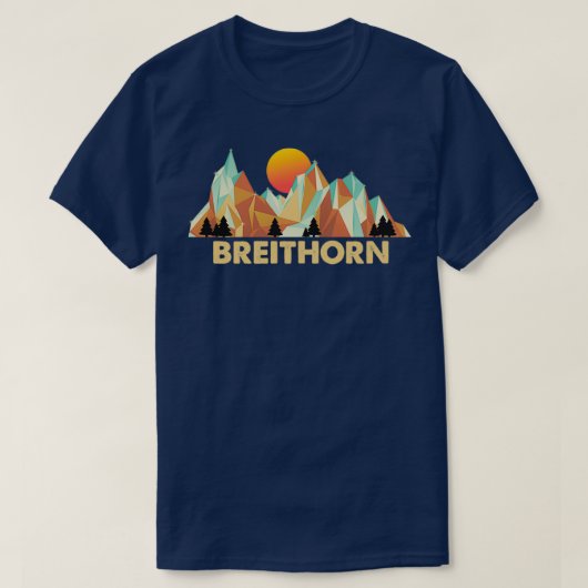 Bergsteigen in Breithorn T-Shirt (Design vorne)