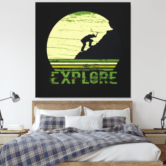 Bergsteigen Leinwanddruck (Insitu (Schlafzimmer))