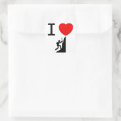 Bergsteigen Quadratischer Aufkleber (Tasche)