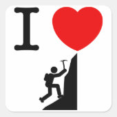 Bergsteigen Quadratischer Aufkleber (Vorderseite)