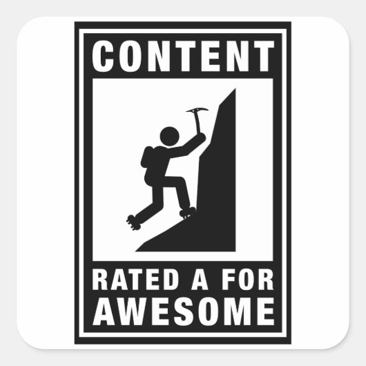 Bergsteigen Quadratischer Aufkleber (Vorderseite)