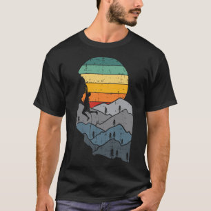 Bergsteigen Retro-Kletterer Bergsteiger Männer Wo T-Shirt