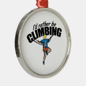 Bergsteigen Silbernes Ornament (Rechts)