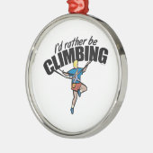 Bergsteigen Silbernes Ornament (Links)