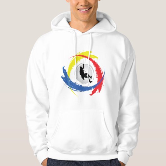 Bergsteigen-Tricolor Emblem Hoodie (Vorderseite)