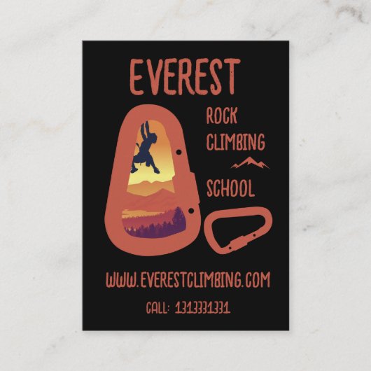 Bergsteigen Visitenkarte (Vorderseite)