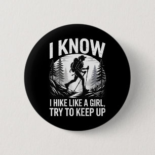 Bergsteigen Wandern und Camping, ich wandere gern Button