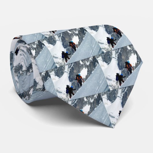 Bergsteiger auf Mont Blanc Krawatte (Gerollt)