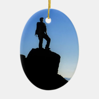 Bergsteiger auf Mt Kilimanjaro Keramik Ornament