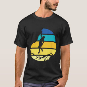 Bergsteiger Boulder Sport Hobby Retro Fels C T-Shirt