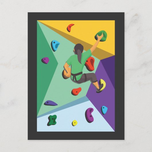 Bergsteiger-Erlebnis Bouldering Postkarte (Vorderseite)