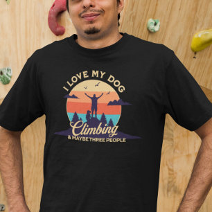 Bergsteiger Hund Vater Hunde Mama Abenteuer T-Shirt